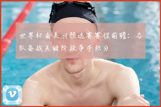 世界杯南美洲预选赛赛程前瞻:各队备战关键阶段争夺积分