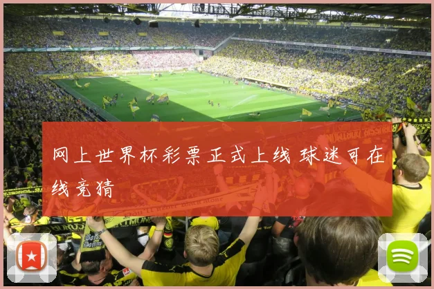 网上世界杯彩票正式上线 球迷可在线竞猜