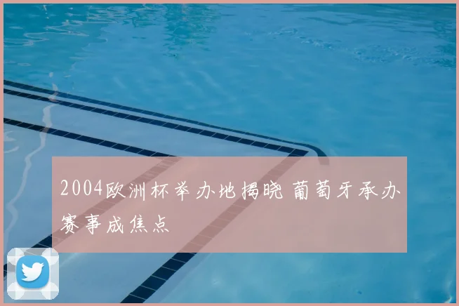 2004欧洲杯举办地揭晓 葡萄牙承办赛事成焦点
